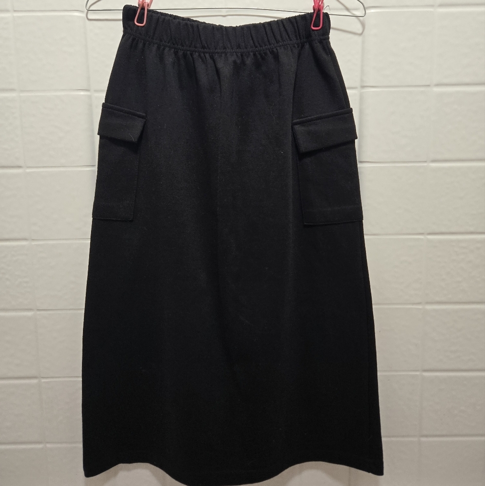 Black Pencil Skirt SweatPant Material
